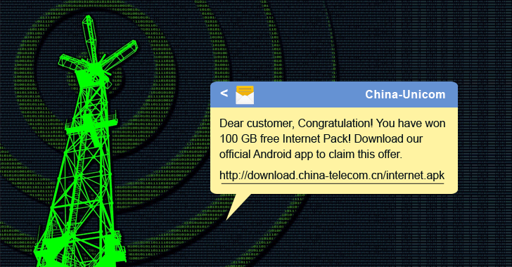Fake cellphone tower android banking malware sms